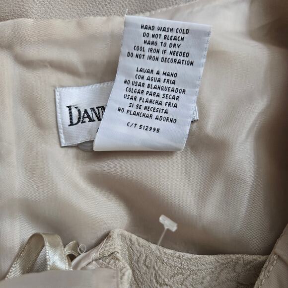 Danny & Nicole Vtg Y2K Romantic Fem Cottage Embroidered Sheer High Low Dress 10 - Picture 9 of 12